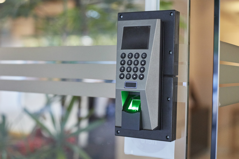 Professional biometric access control system showcasing advanced security technology